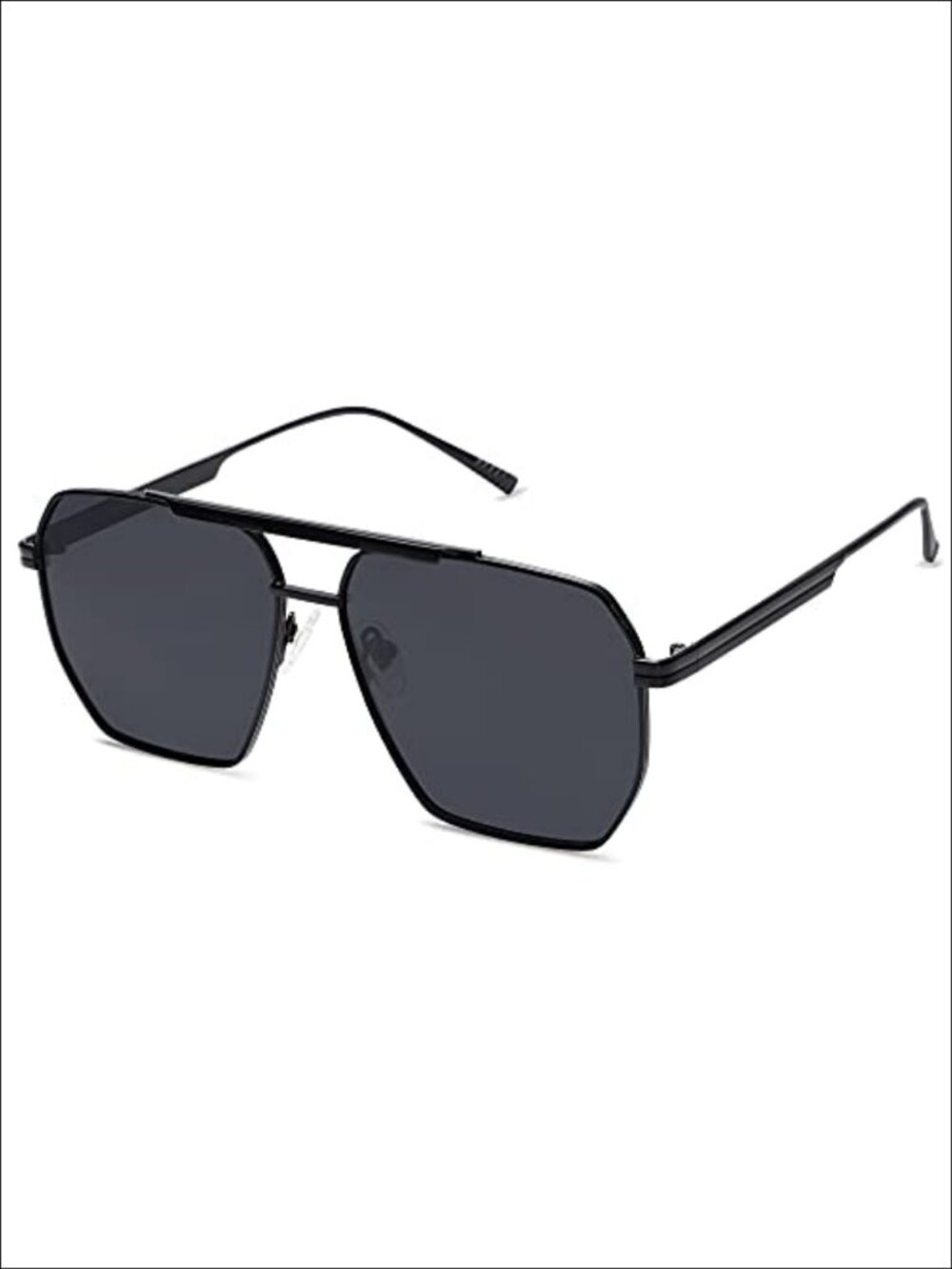 Oversized Square Polarized Sunglasses UV400 Metal Frame Full Frame